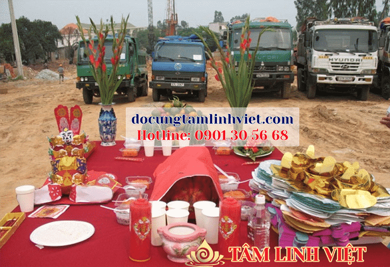 mâm cúng phá dỡ nhà