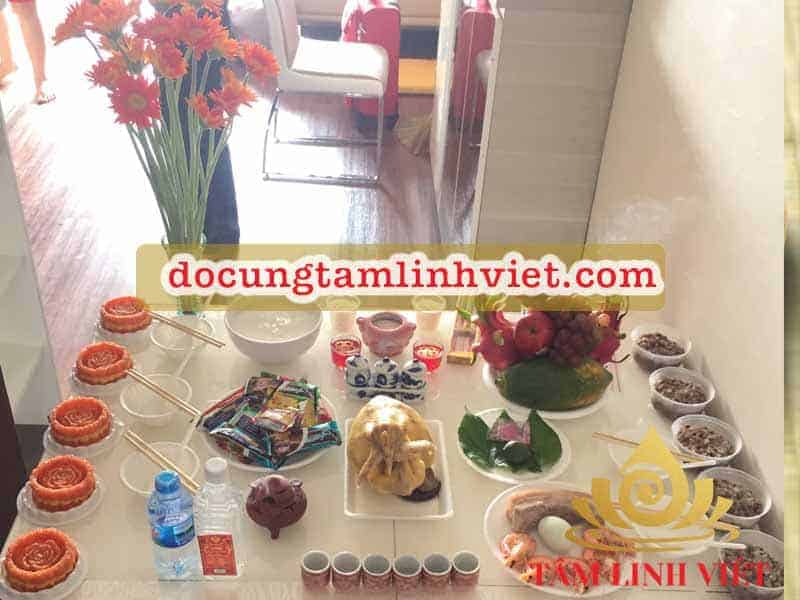 Mâm cúng về nhà mới đầy đủ
