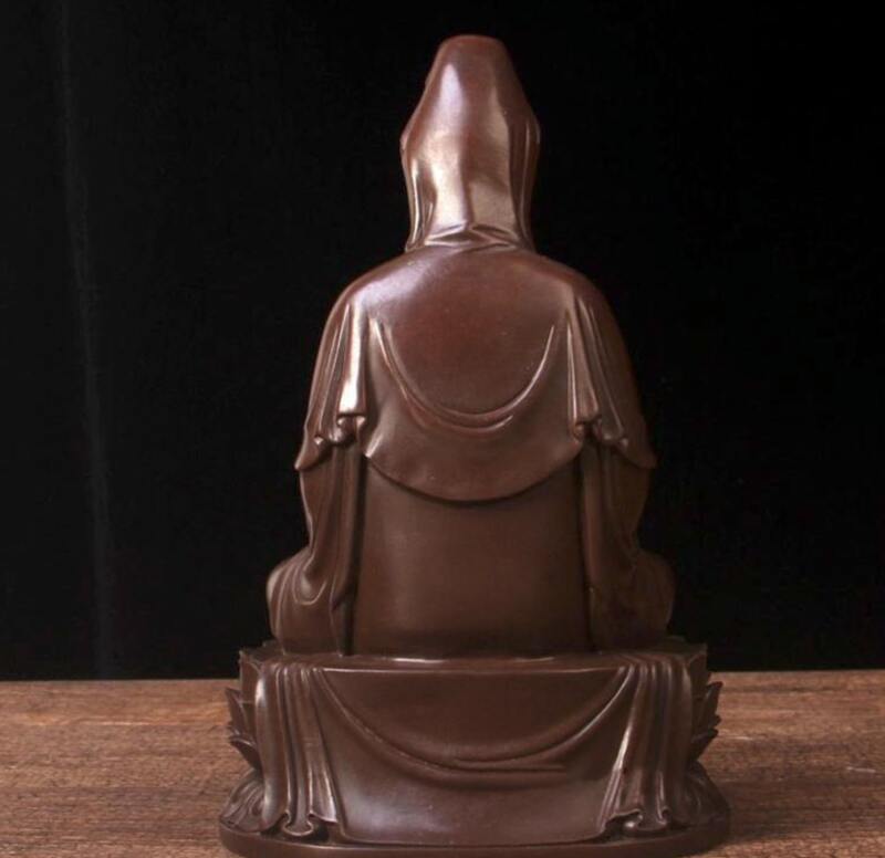 Tượng Quan Âm bằng đồng thau cỡ nhỏ 10 cm