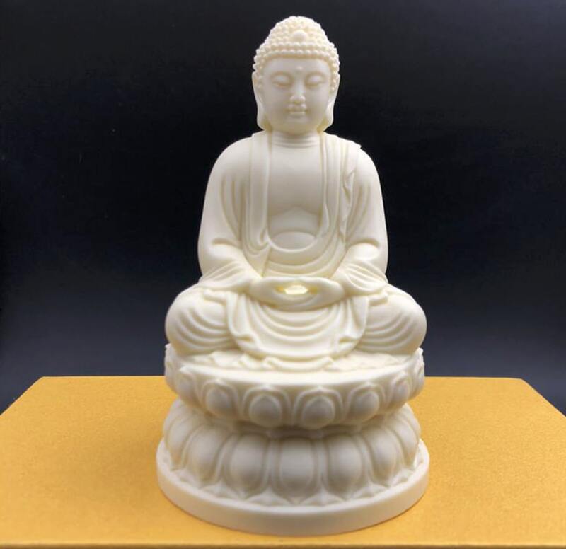Tượng Phật Thích Ca Mâu Ni thiền định để xe ô tô bằng Ngà
