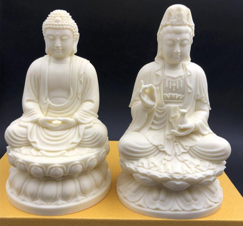 Tượng Phật để xe ô tô bằng đá Ngà