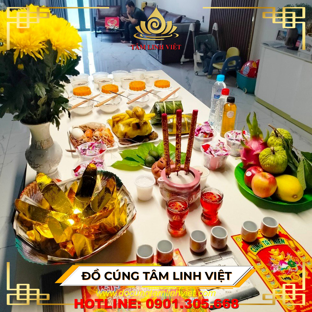 Đặt mâm cúng Tất Niên trong nhà hay ngoài sân?